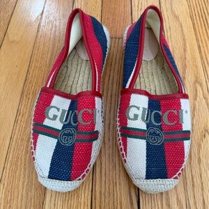 Gucci Authentic Sylvie Flat Espadrilles Size 37